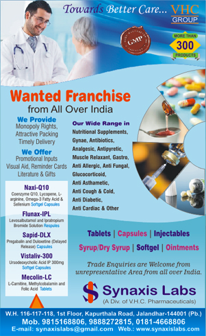 best pharma franchise in punjab synaxis labs